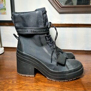 Converse Chuck Taylor All Star GR82 Extra-High Platform Boots Black Size 11 Like
